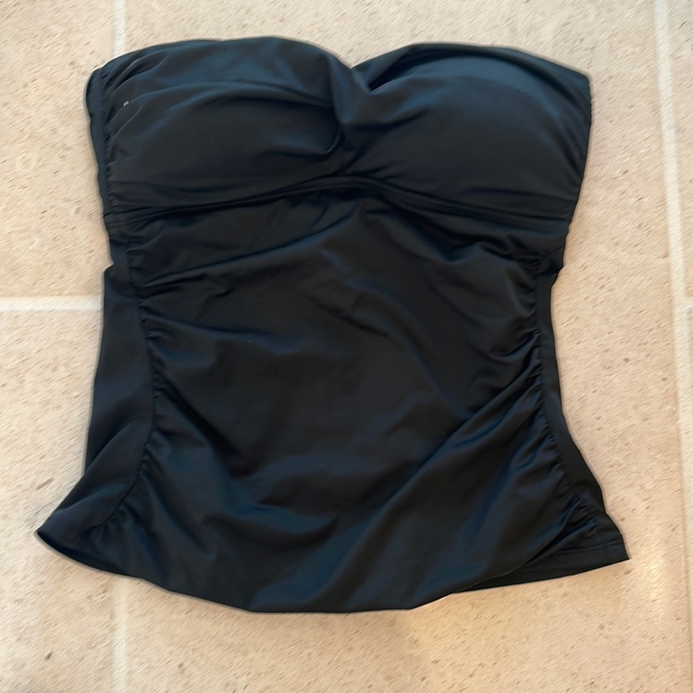 twist top bandeau tankini top